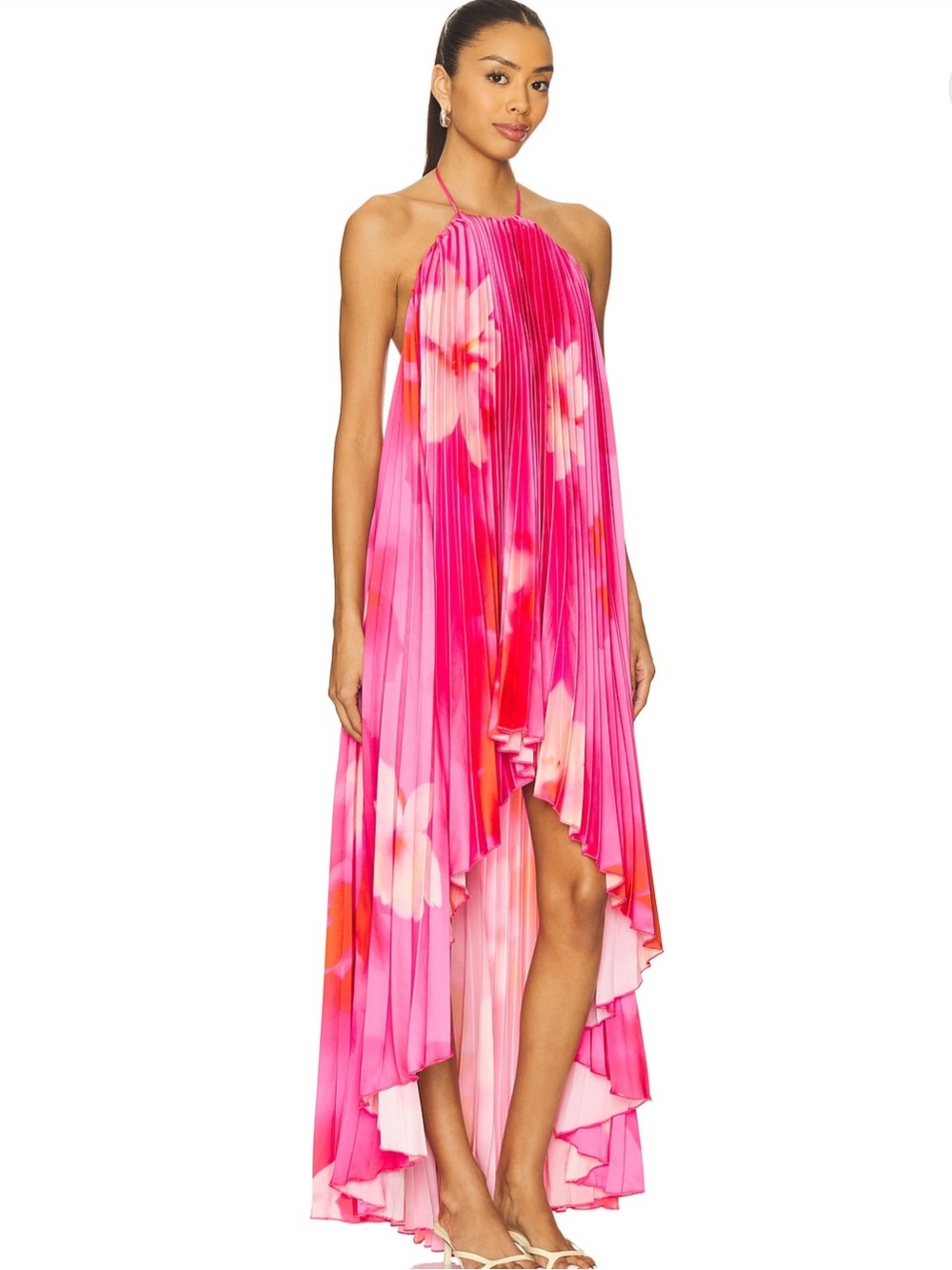 Lovers and Friends Gia Maxi Dress in Pink Floral Multi - Picture 3 of 15